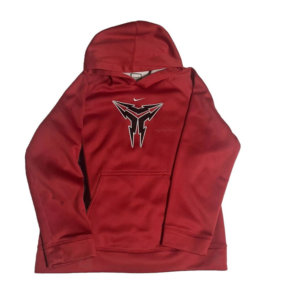 Nike Hoodie Boys Kobe Bryant Red Mamba Logo Therma Fit Sweatshirt Large (14-16)